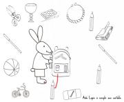 Coloriage rentree maternelle lapin