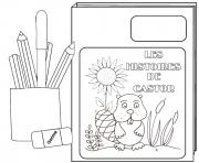 Coloriage rentree maternelle livre crayons