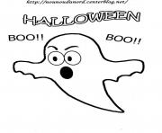 Coloriage halloween fantome boo boo