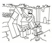 Coloriage dessin minecraft 2