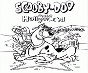 Coloriage scooby doo a hollywood