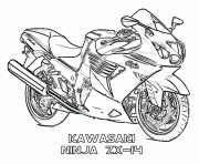 Coloriage moto ninja
