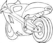 Coloriage motocyclette 15
