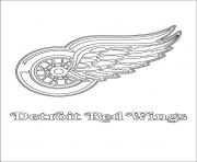 Coloriage detroit red wings logo lnh nhl hockey sport