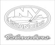 Coloriage new york islanders logo lnh nhl hockey sport