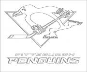 Coloriage pittsburgh penguins logo lnh nhl hockey sport