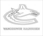 Coloriage vancouver canucks logo lnh nhl hockey sport