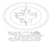 Coloriage winnipeg jets logo lnh nhl hockey sport
