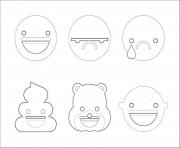 Coloriage emoji caca triste sourire bear