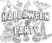 Coloriage halloween party