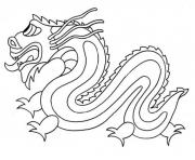 Coloriage dragon chinois simple facile