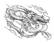Coloriage dragon chinois 3