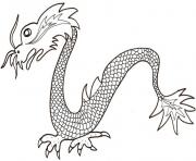 Coloriage dragon chinois simple