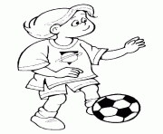 Coloriage footballeur foot enfant