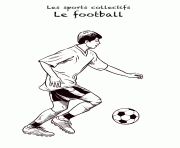 Coloriage footballeur foot sport collectif football 4