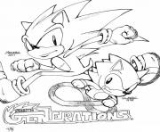 Coloriage sonic 190