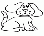 Coloriage chien facile maternelle
