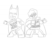 Coloriage batman and robin lego
