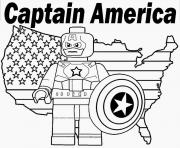 Coloriage lego marvel captain america