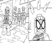 Coloriage lego marvel spiderman stpo les bandits