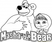 Coloriage Masha and the Bear masha et michka logo