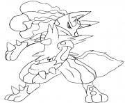 Coloriage pokemon mega evolution Lucario 448