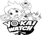 Coloriage yo kai watch 3 logo