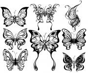 Coloriage animaux papillons feeriques adulte