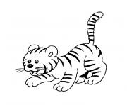 Coloriage animaux mignon bebe tigre