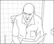 Coloriage Hank on a toilet Breaking Bad