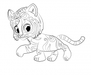 Coloriage Tiger Nahal from shimmer et shine