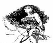 Coloriage Wonder Woman Original art dc comics