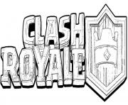 Coloriage clash royale logo officiel