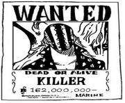 Coloriage one piece wanted killer dead or alive