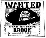 Coloriage one piece wanted brook dead or alive