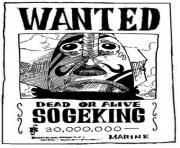 Coloriage one piece wanted sogeking dead or alive