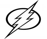Coloriage flash super heros logo