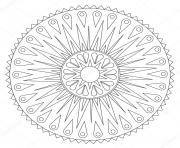 Coloriage mandala geometric rays ornament
