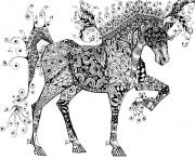 Coloriage cheval zentangle circus horse jani freimann