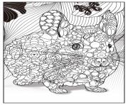 Coloriage bebe lapin adulte animaux