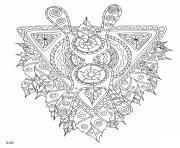 Coloriage mythical creature with tribal pattern adulte