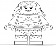 Coloriage lego wonder woman super heroes