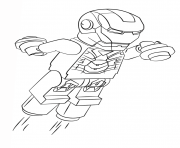 Coloriage lego iron man super heroes