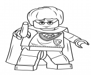 Coloriage lego harry potter with wand harry potter