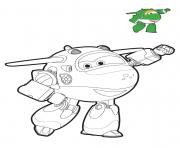 Coloriage super wings Mira mode Robot