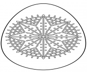 Coloriage oeuf de paques avec octagram star