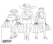 Coloriage totally spies shopping