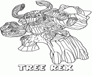 Coloriage skylanders giants life first edition tree rex
