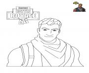 Coloriage Fortnite Battle Royale personnage 3