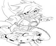 Coloriage overwatch tracer heros dattaque